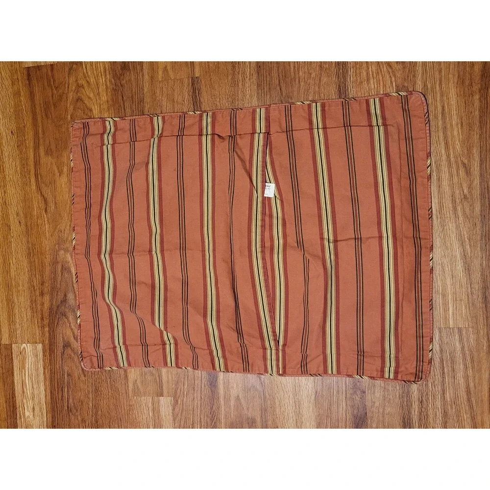 Vintage Country Curtains Red‎ Stripe Standard Pillow Sham
